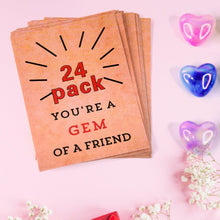 Heart-Shaped Crystal Gem Valentines with Gift Cards (24 Pc)